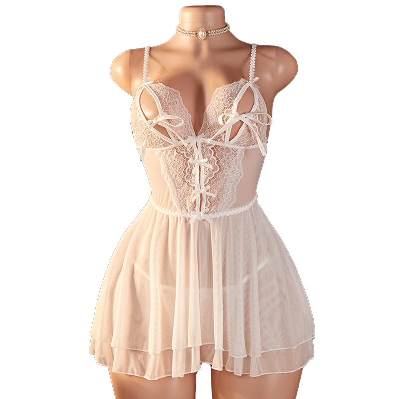 Lace Bralette Set - Completo Set Lingerie Sexy Trasparente da